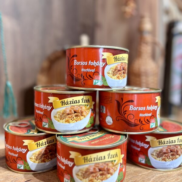 Házias Ízek borsos tokány tésztával-Makarony węgierskie z dodatkiem sosu mięsnego